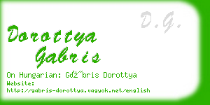 dorottya gabris business card